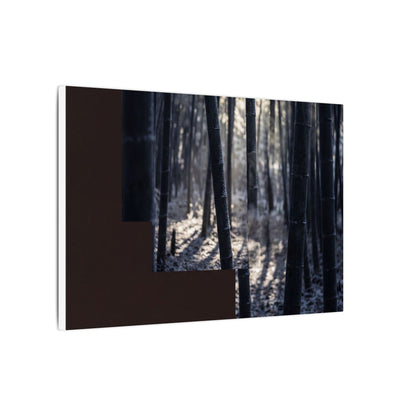Bamboo Grove Canvas Art | Winter Dark Japandi Moody Minimal Art