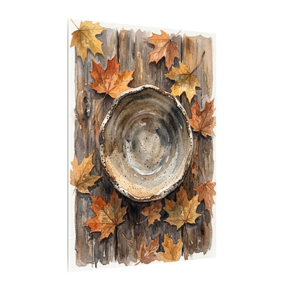 Ma Ceramic Bowl Canvas Art - Japandi Watercolor