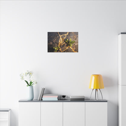 Rust Patina Gold Repair Canvas Art | Resilient Kintsugi Art