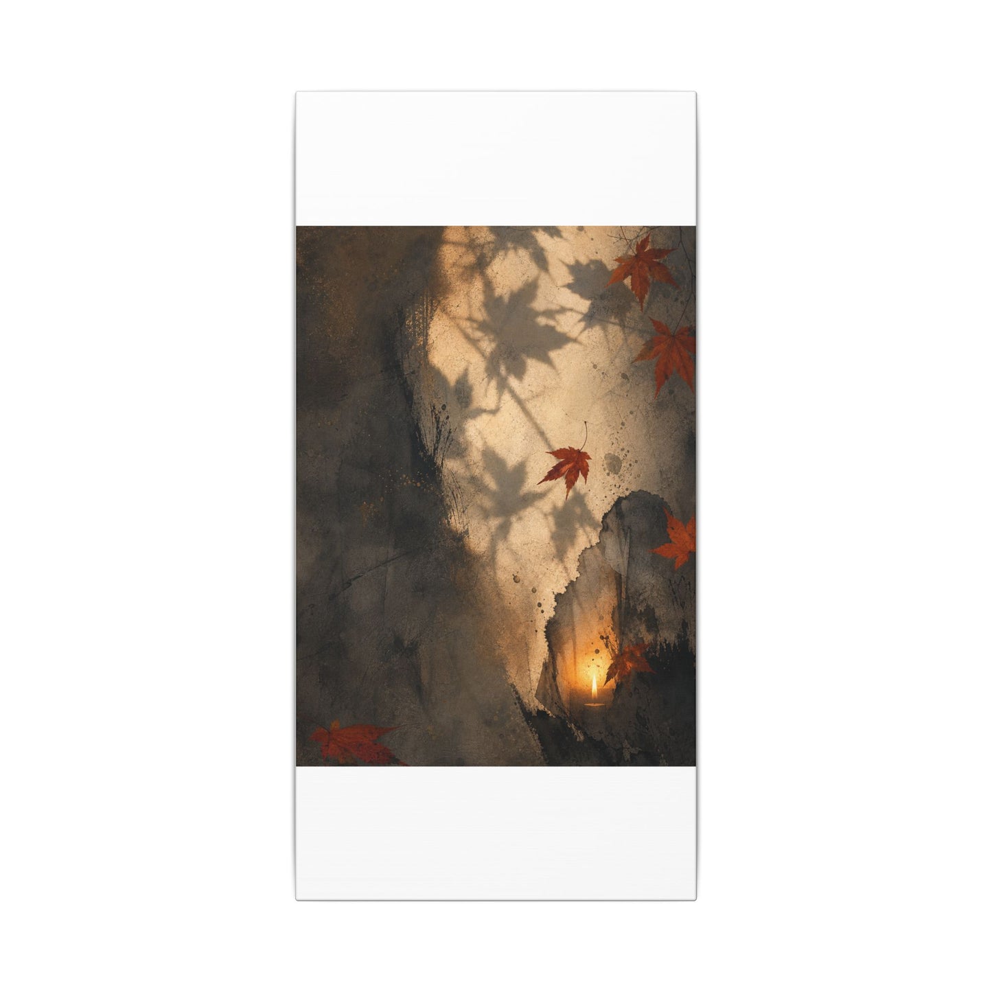 Shadow Play Texture Canvas Art | Neutral Japandi Art