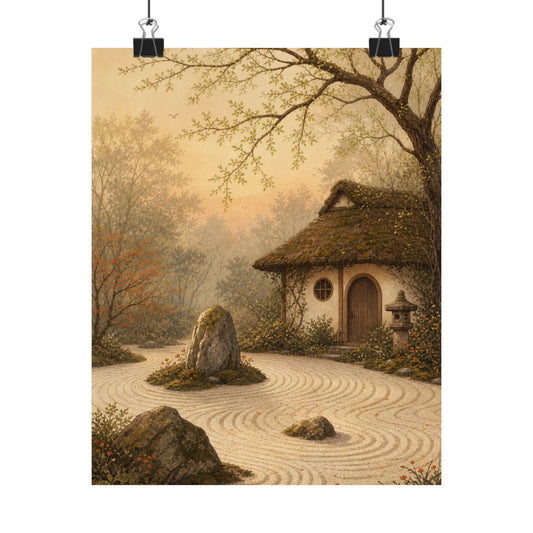 Rock Garden Spring Wall Art Print | Cottagecore Nostalgic Design