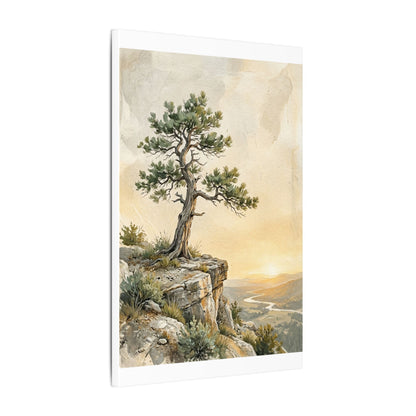 Pine Tree Canvas Art | Summer Japandi Texture Art