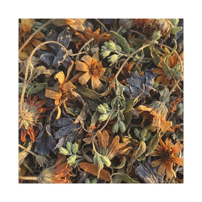Spring Dried Flowers Japanese Pattern Canvas Art | Warm Decor