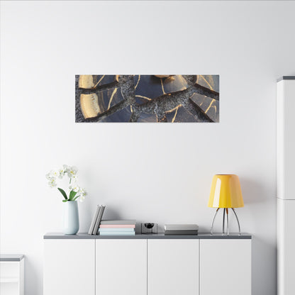Golden Hour Broken Pottery Canvas Art - Kintsugi Datsuzoku
