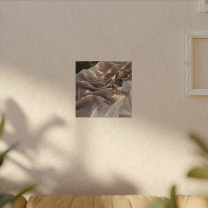 Silk Drape Summer Canvas Art | Japandi Neutral Design