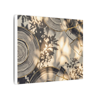 Healing Water Ripple Canvas Art - Gold Vein Kintsugi