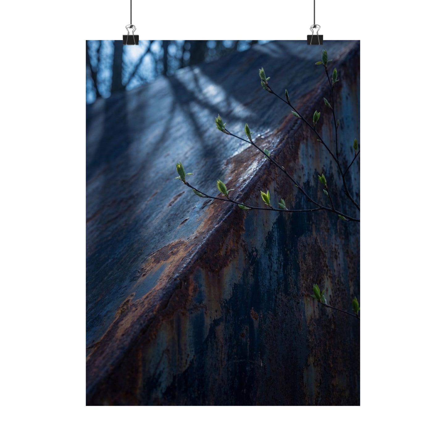 Moonlight Rust Patina Wall Art Print - Dark Japandi Fukinsei Art Print