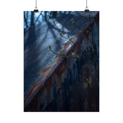 Moonlight Rust Patina Wall Art Print - Dark Japandi Fukinsei Art Print