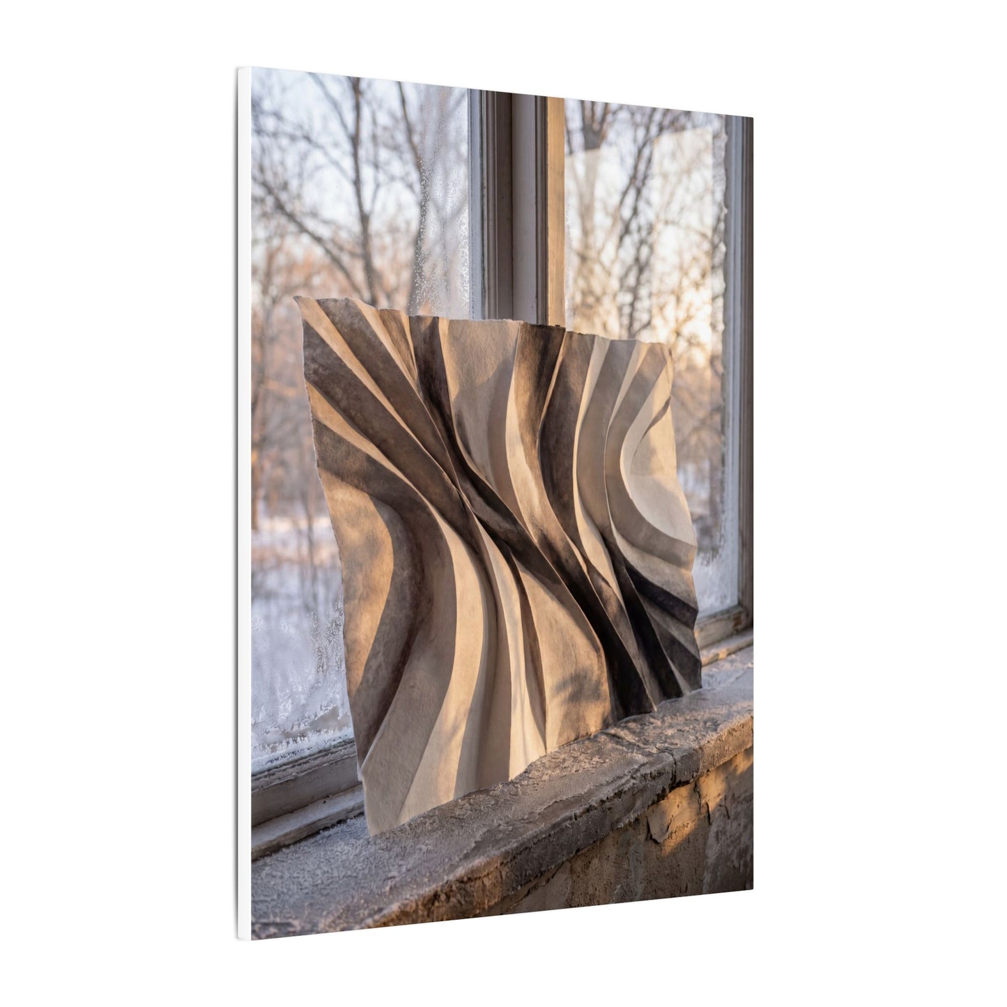 Mono No Aware Paper Fold Canvas Art - Japandi Minimal Line