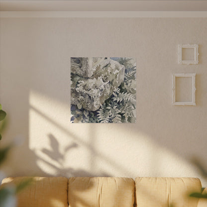 Stone Lantern Watercolor Canvas Art | Elegant Japandi Art