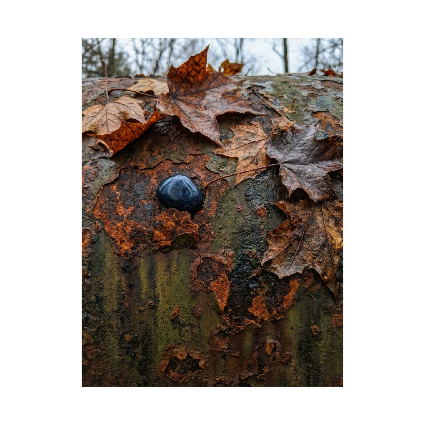 Datsuzoku Rust Patina Wall Art Print - Dark Japandi Moody Minimal