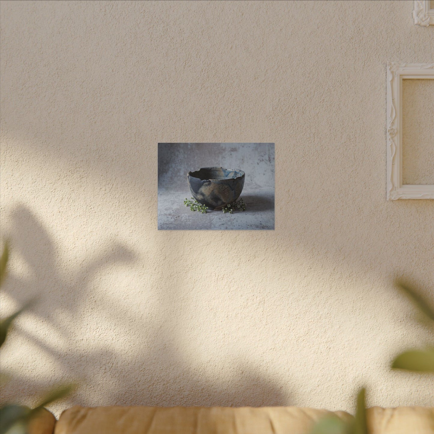 Ceramic Bowl Spring Canvas Art | Japandi Warm Design