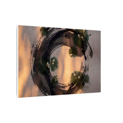 Ink Brushstroke Spring Canvas Art | Dark Japandi Bold Design