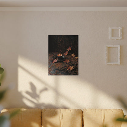 Autumn Rust Patina Shadow Zen Canvas Art | Sophisticated Decor