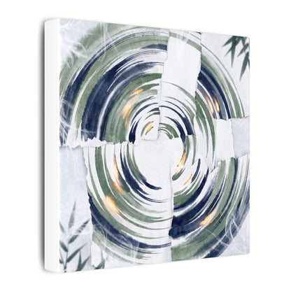 Winter Water Ripple Sumi E Canvas Art | Peaceful Decor