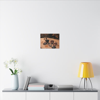 Golden Hour Tea Ceremony Canvas Art - Kintsugi Shibui