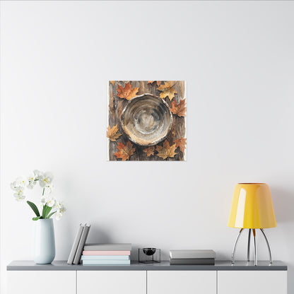 Ma Ceramic Bowl Canvas Art - Japandi Watercolor