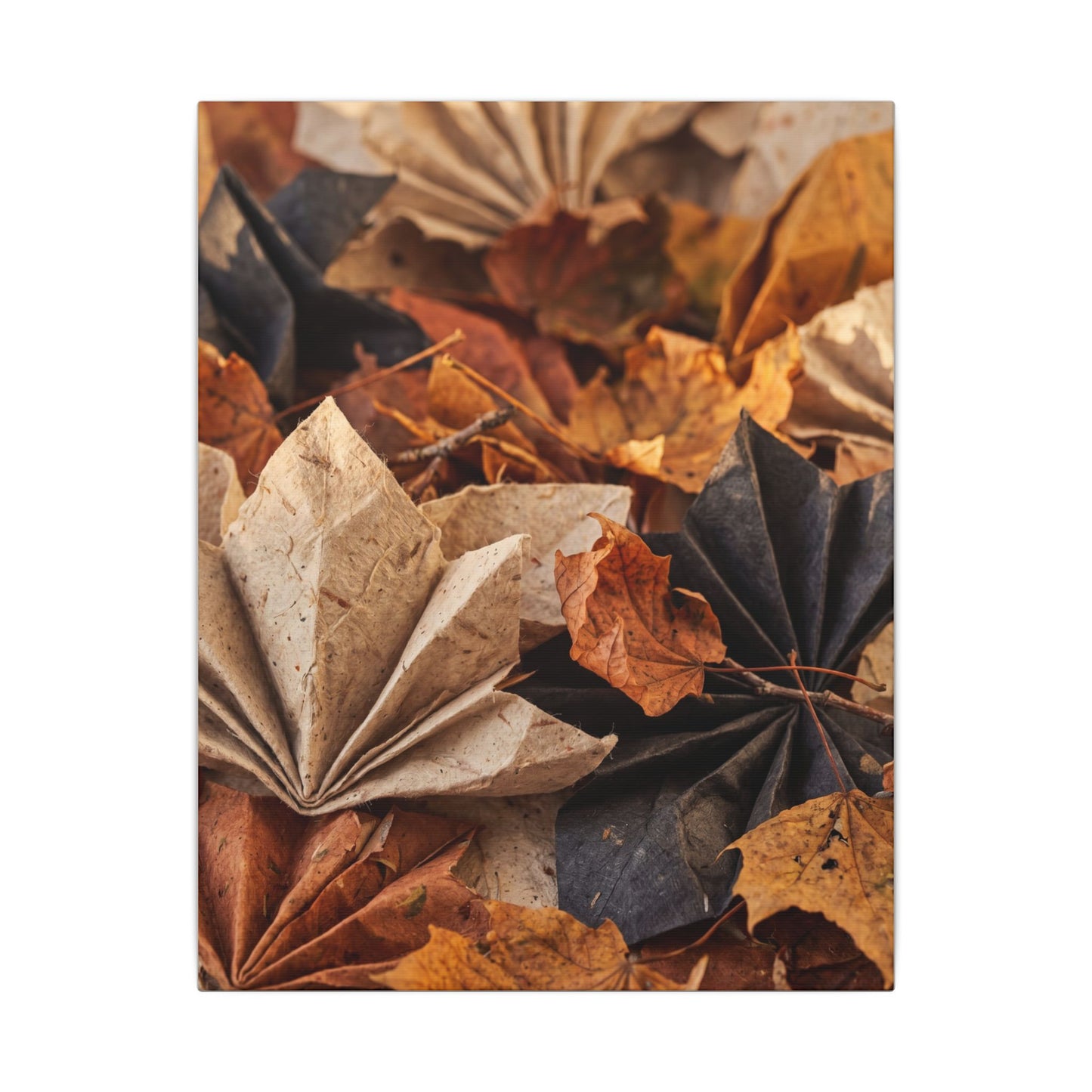 Paper Fold Texture Canvas Art | Elegant Japandi Art