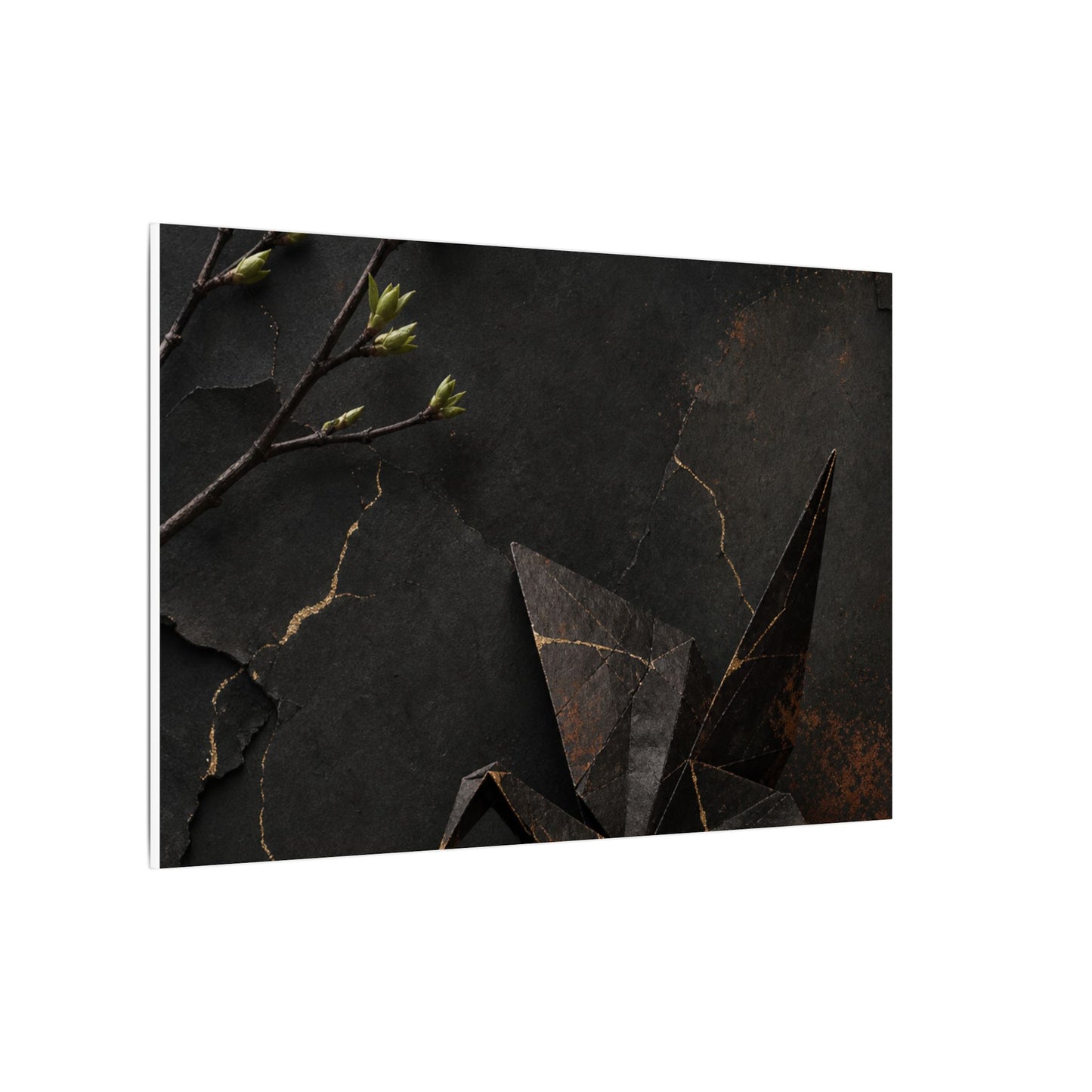Paper Fold Canvas Art | Spring Kintsugi Broken Beauty Art