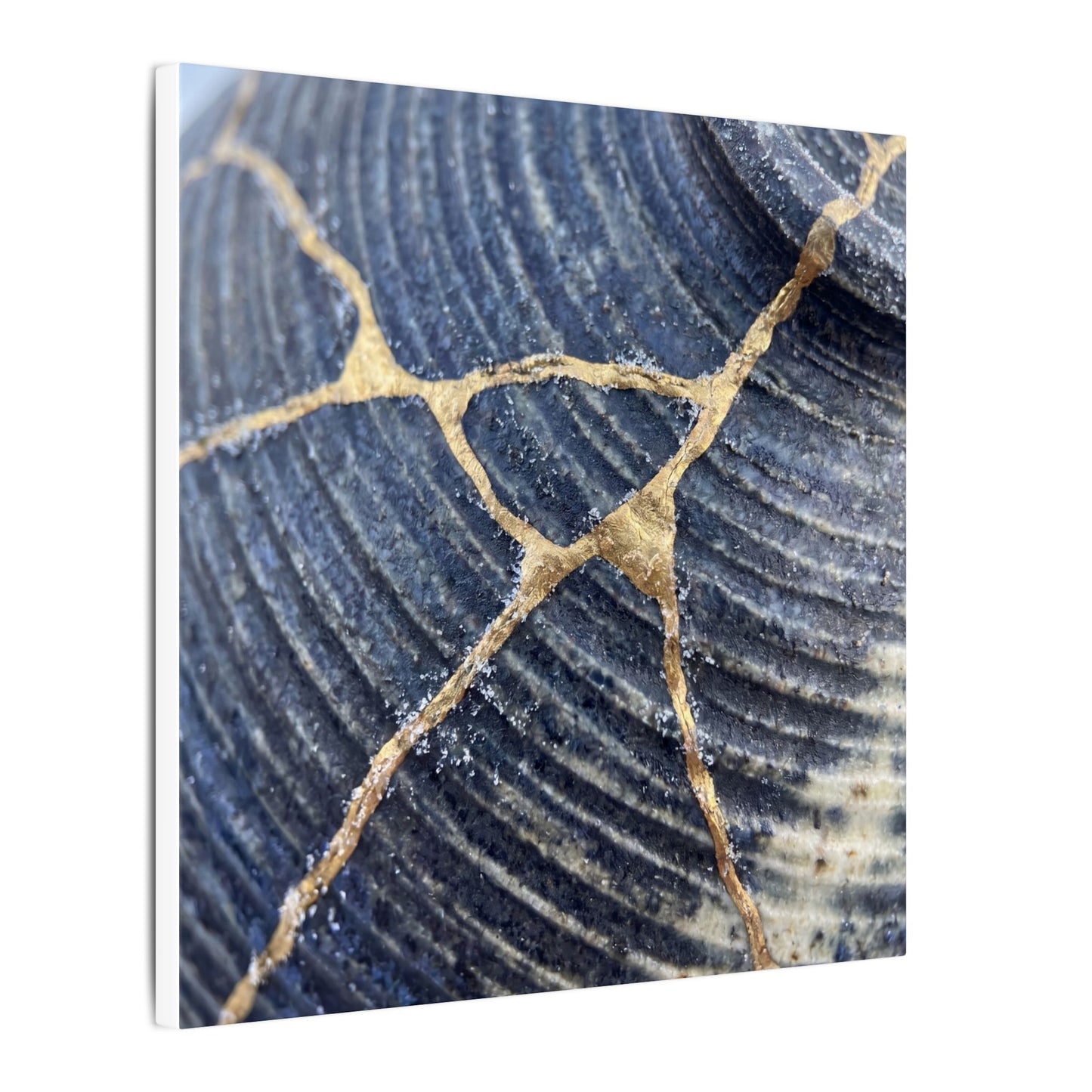Shibui Water Ripple Canvas Art - Kintsugi Gold Repair