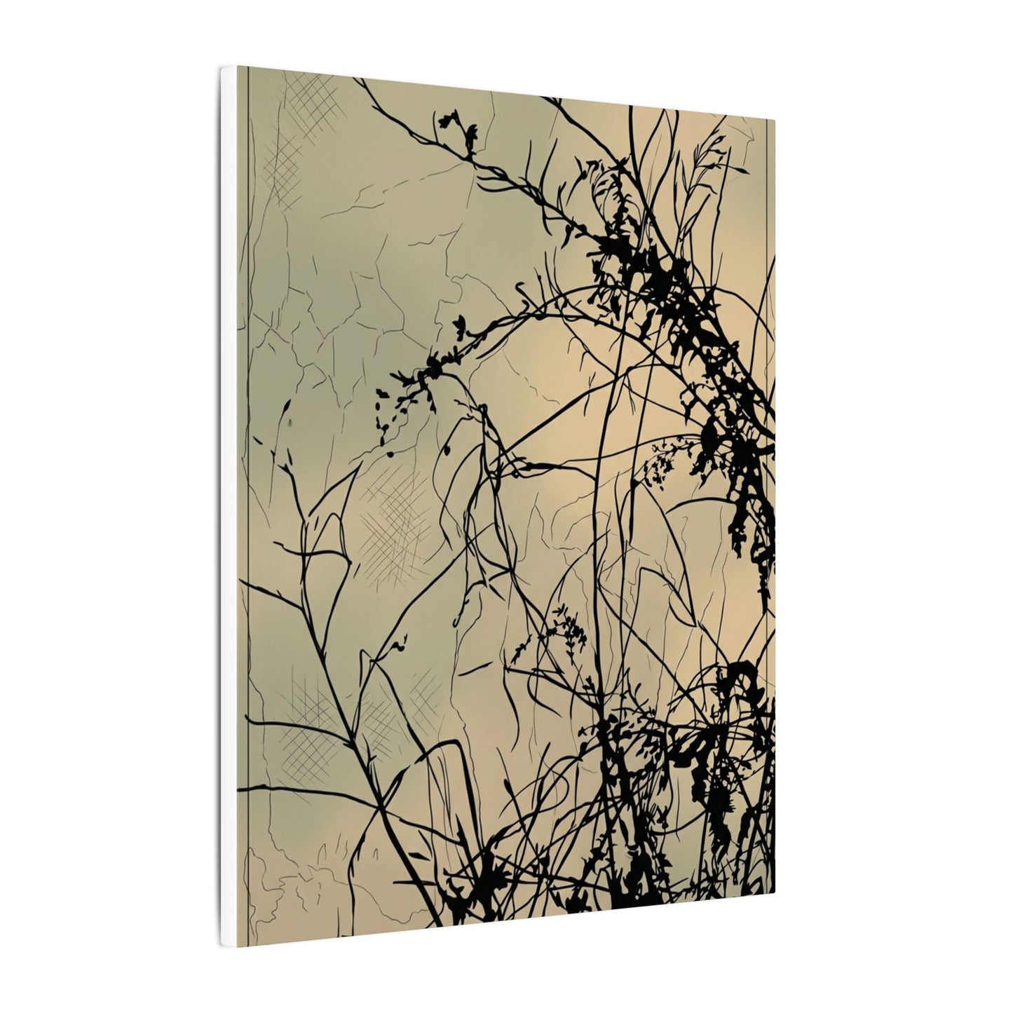 Golden Hour Shadow Play Canvas Art - Japandi Mono No Aware