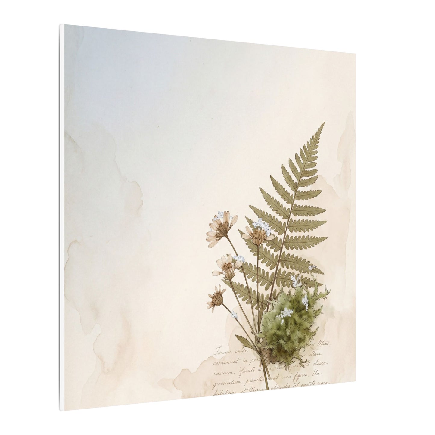 Winter Moss Close Up Herbarium Canvas Art | Enchanting Decor
