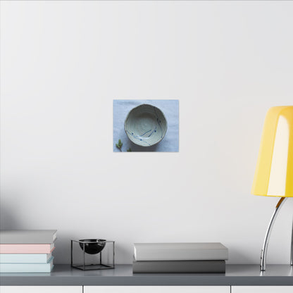 Spring Ceramic Bowl Minimal Line Canvas Art | Warm Decor