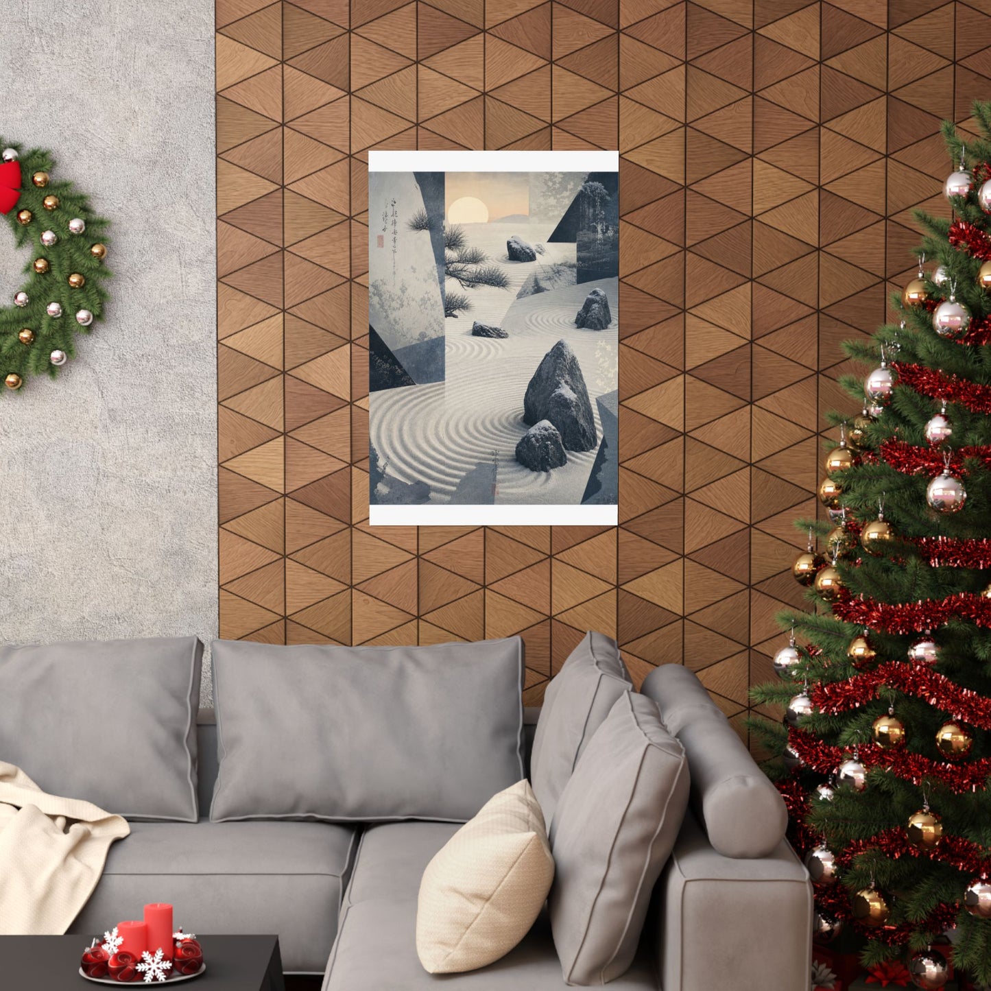Dawn Rock Garden Wall Art Print - Zen Seijaku