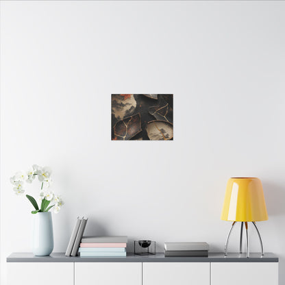 Broken Pottery Gold Vein Canvas Art | Philosophical Kintsugi Art