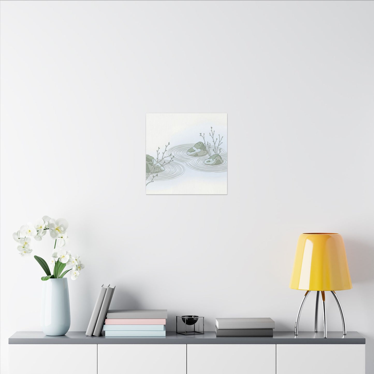 Moonlight Rock Garden Canvas Art - Japandi Ma