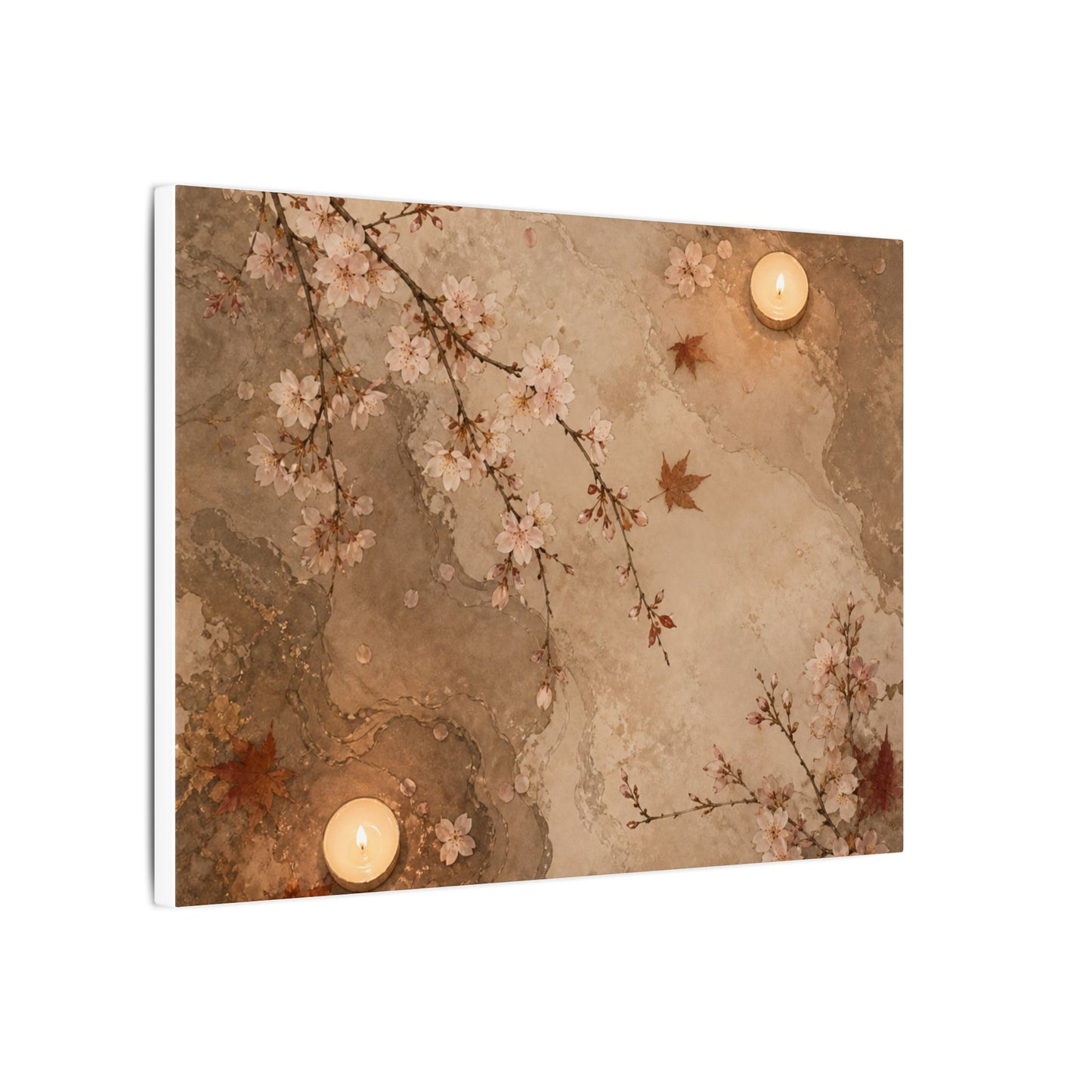 Cherry Blossom Canvas Art | Autumn Japandi Japanese Pattern Art