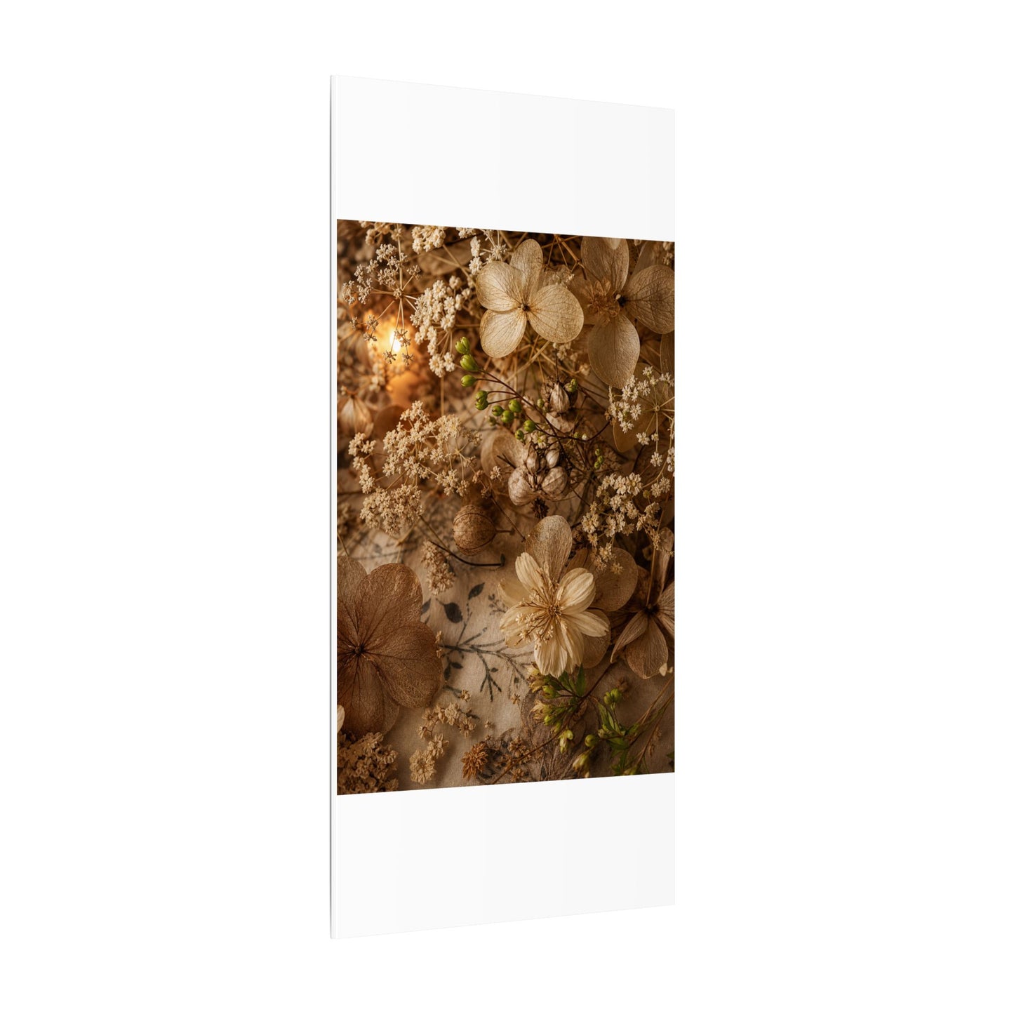 Spring Dried Flowers Japanese Pattern Canvas Art | Earthy Decor