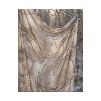 Ma Silk Drape Canvas Art - Japandi Japanese Pattern