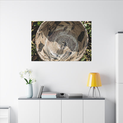 Elegant Ceramic Bowl Canvas Art - Japanese Pattern Japandi