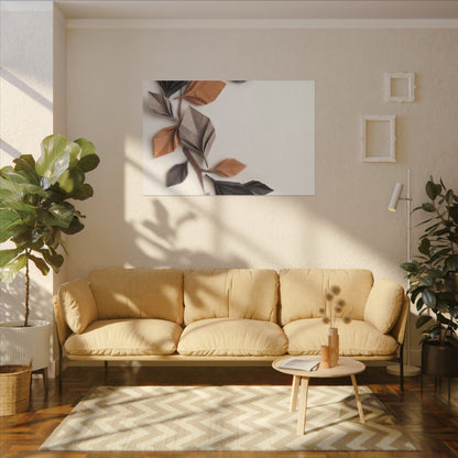 Paper Fold Autumn Canvas Art | Japandi Earthy Design