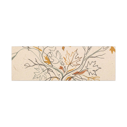 Warm Shadow Play Canvas Art - Minimal Line Japandi