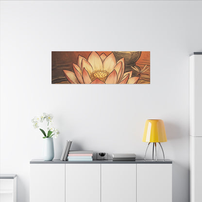 Fukinsei Dried Flowers Canvas Art - Japandi Texture