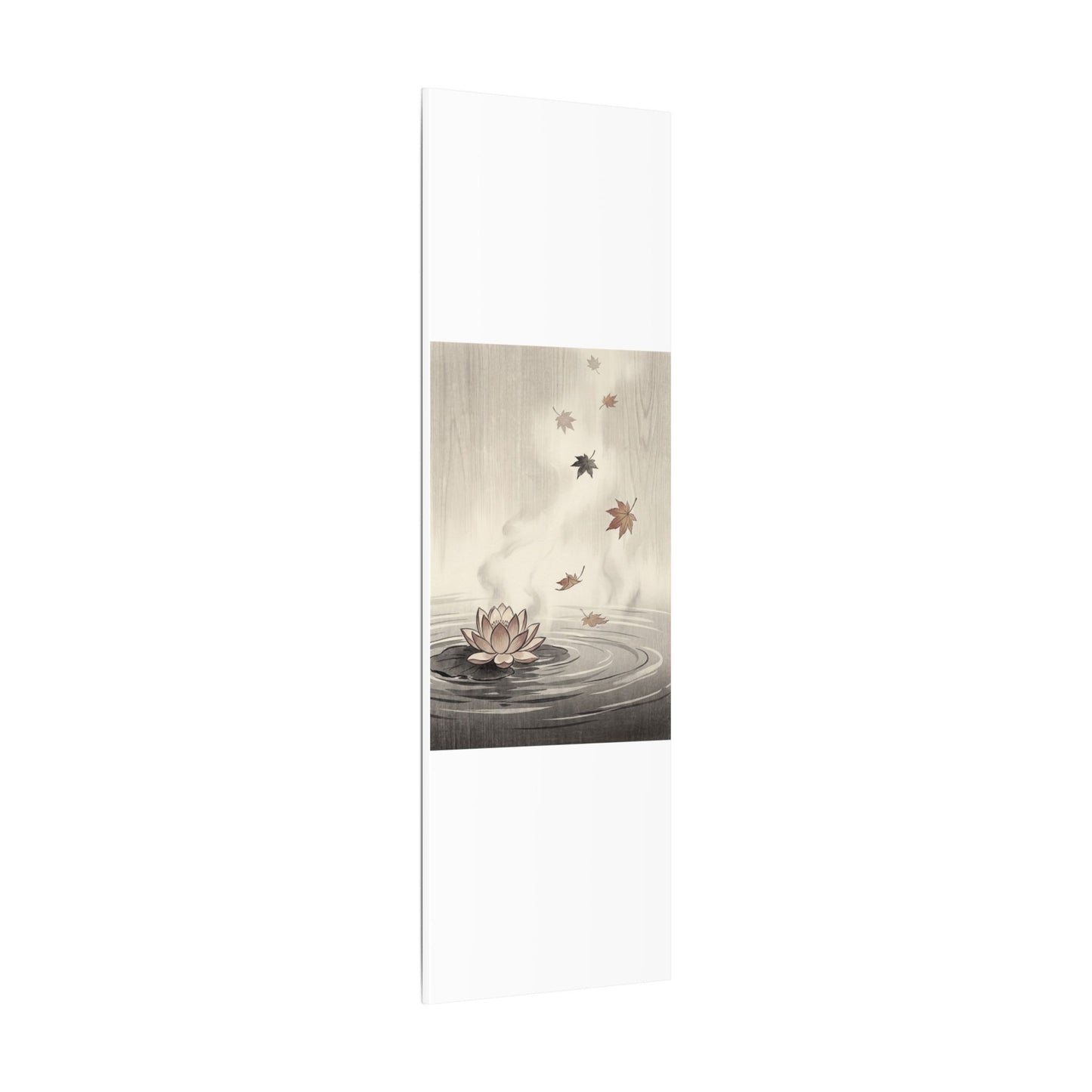 Lotus Flower Canvas Art | Autumn Zen Ukiyo E Inspired Art