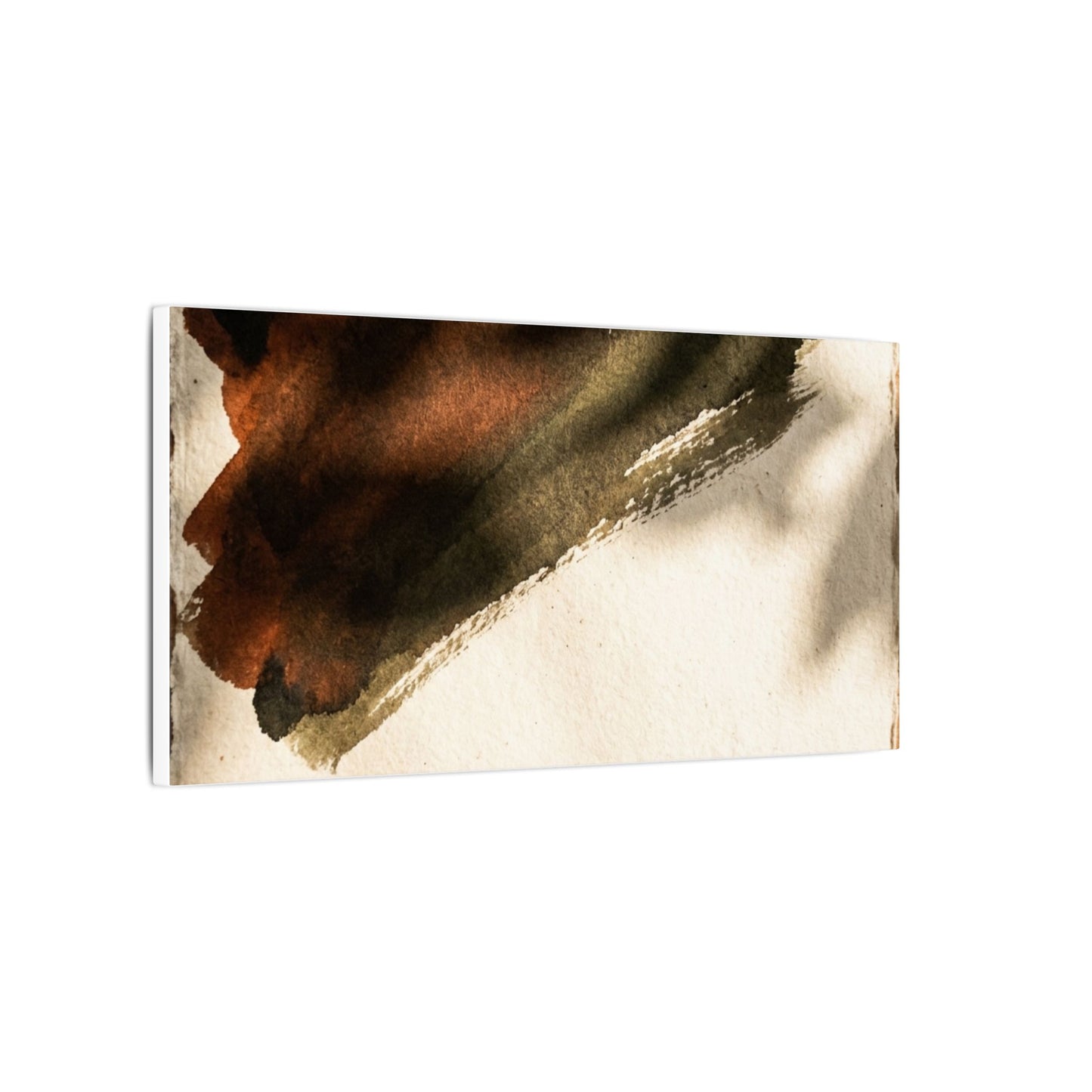 Ink Brushstroke Canvas Art | Summer Dark Japandi Moody Minimal Art