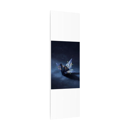 Kintsugi Paper Fold in Moonlight | Crackle Gold Canvas Art
