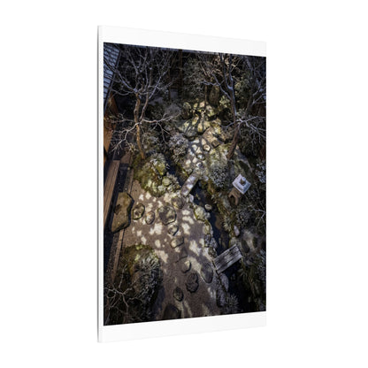 Moonlit Garden Japanese Pattern Canvas Art | Elegant Japandi Art