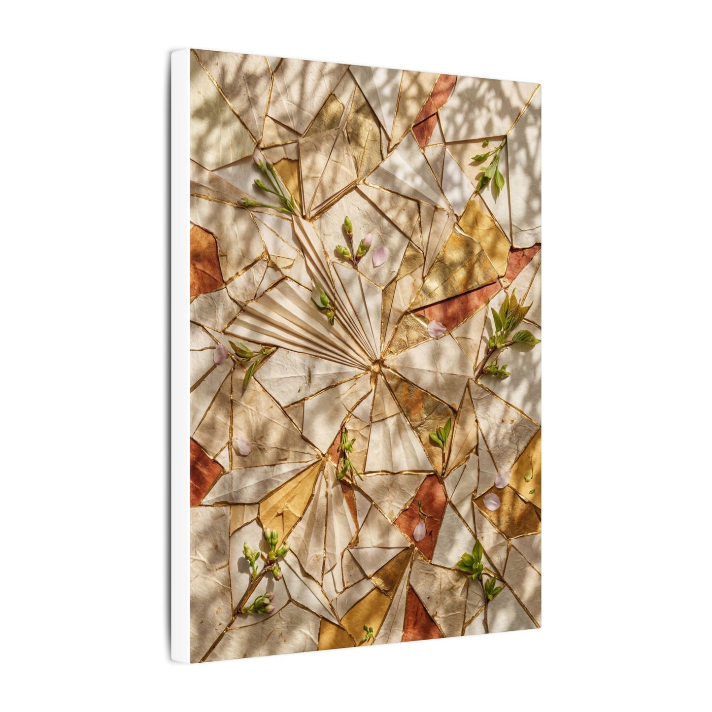 Resilient Paper Fold Canvas Art - Gold Repair Kintsugi