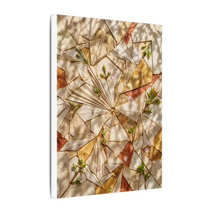 Resilient Paper Fold Canvas Art - Gold Repair Kintsugi