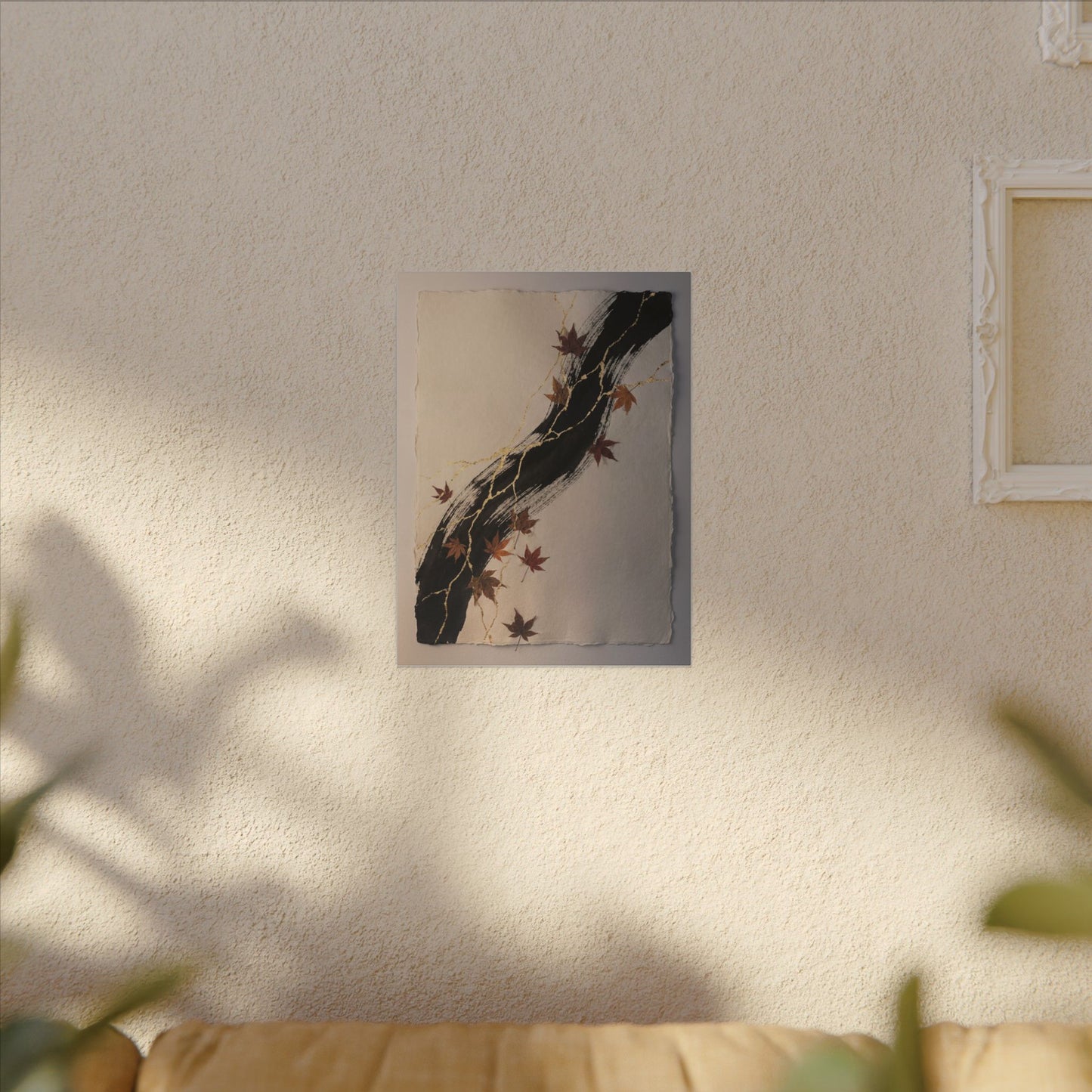 Dawn Ink Brushstroke Canvas Art - Kintsugi Ma