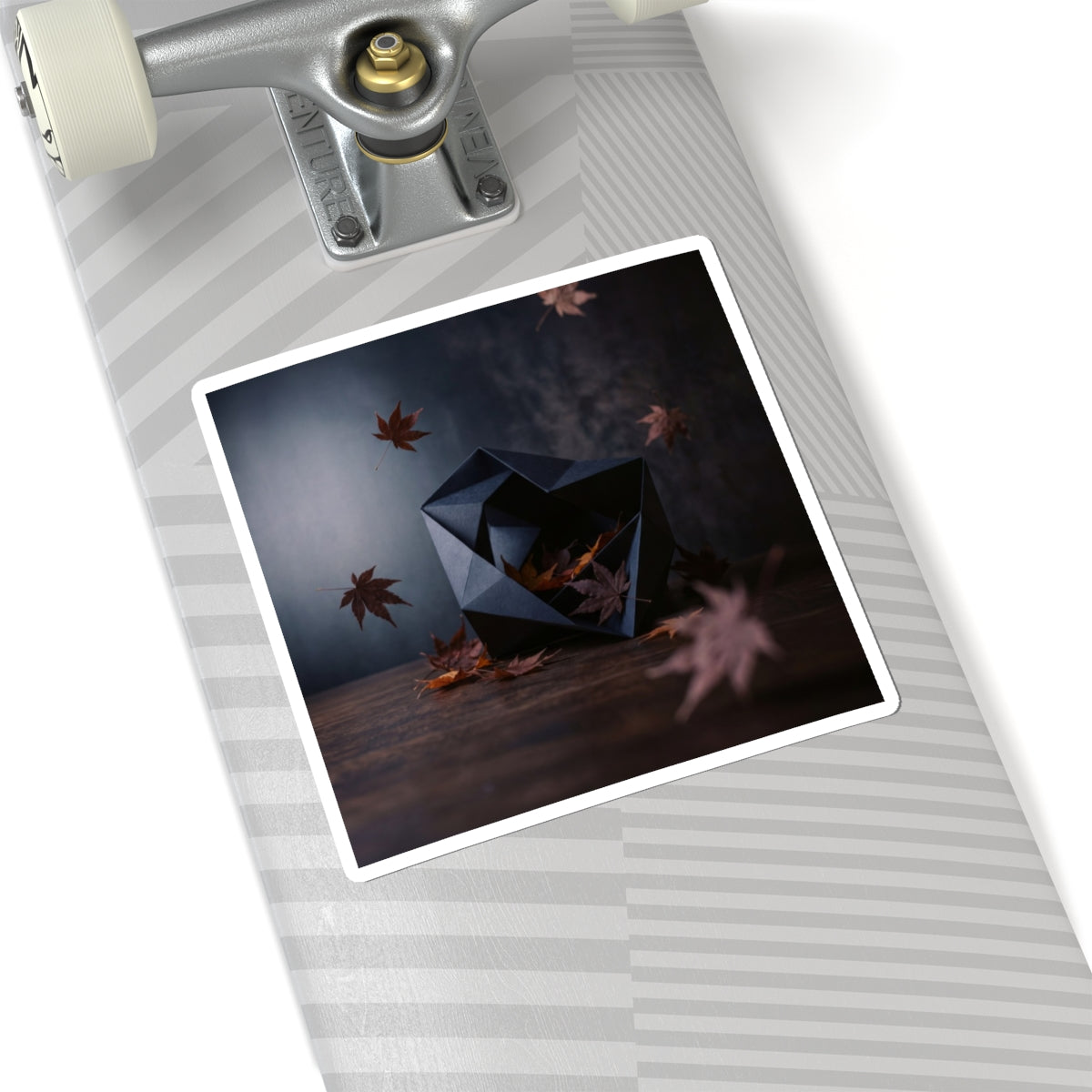 Luxurious Paper Fold Sticker - Shadow Zen Dark Japandi