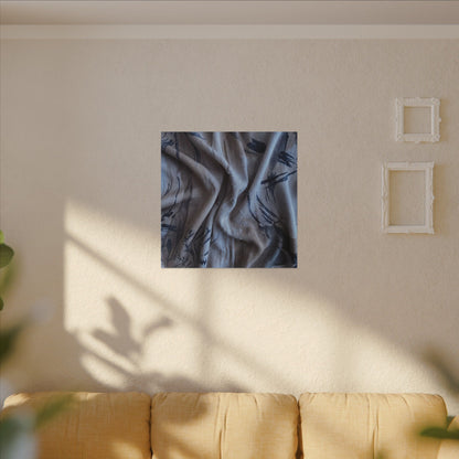 Silk Drape Winter Canvas Art | Japandi Earthy Design