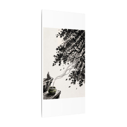 Serene Incense Smoke Canvas Art - Ukiyo E Inspired Zen