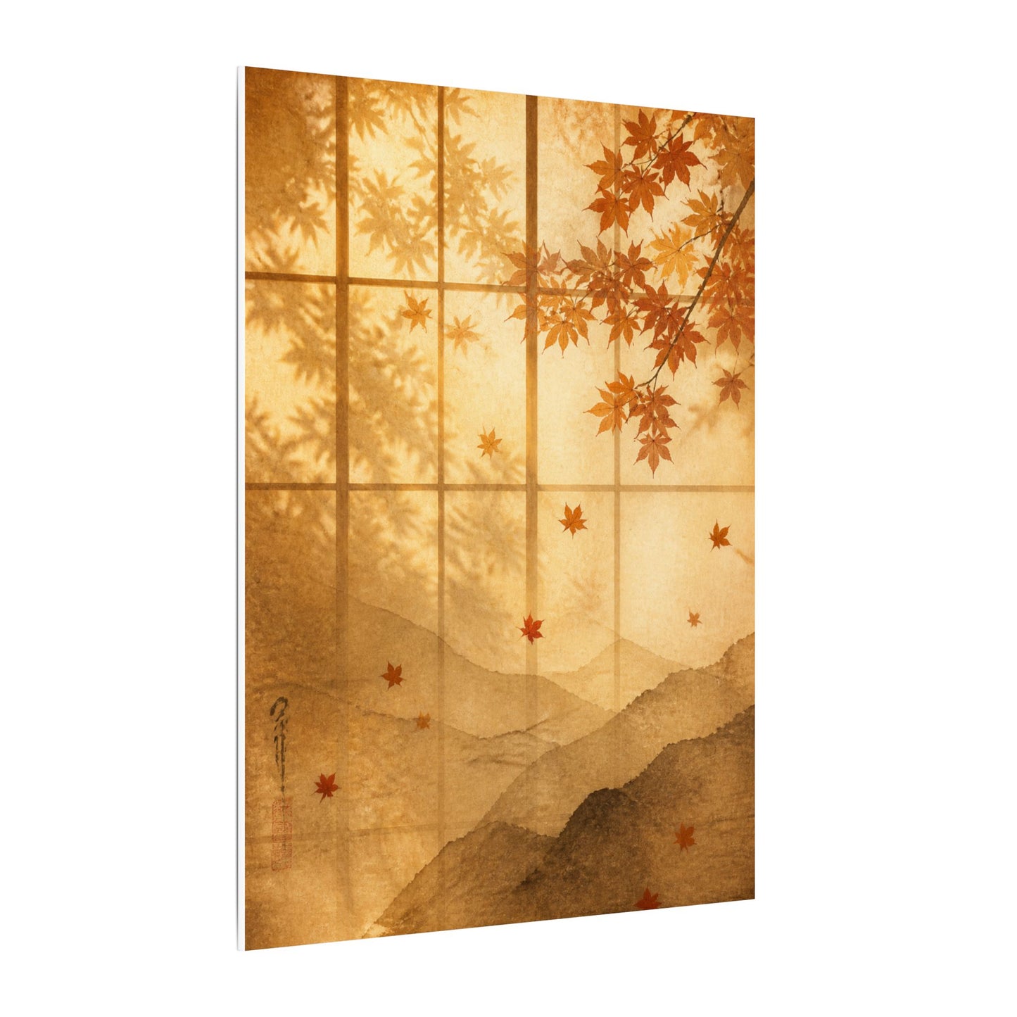 Shoji Screen Texture Canvas Art | Earthy Japandi Art