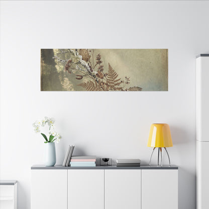 Winter Dried Flowers Forest Whimsy Canvas Art | Earthy Decor