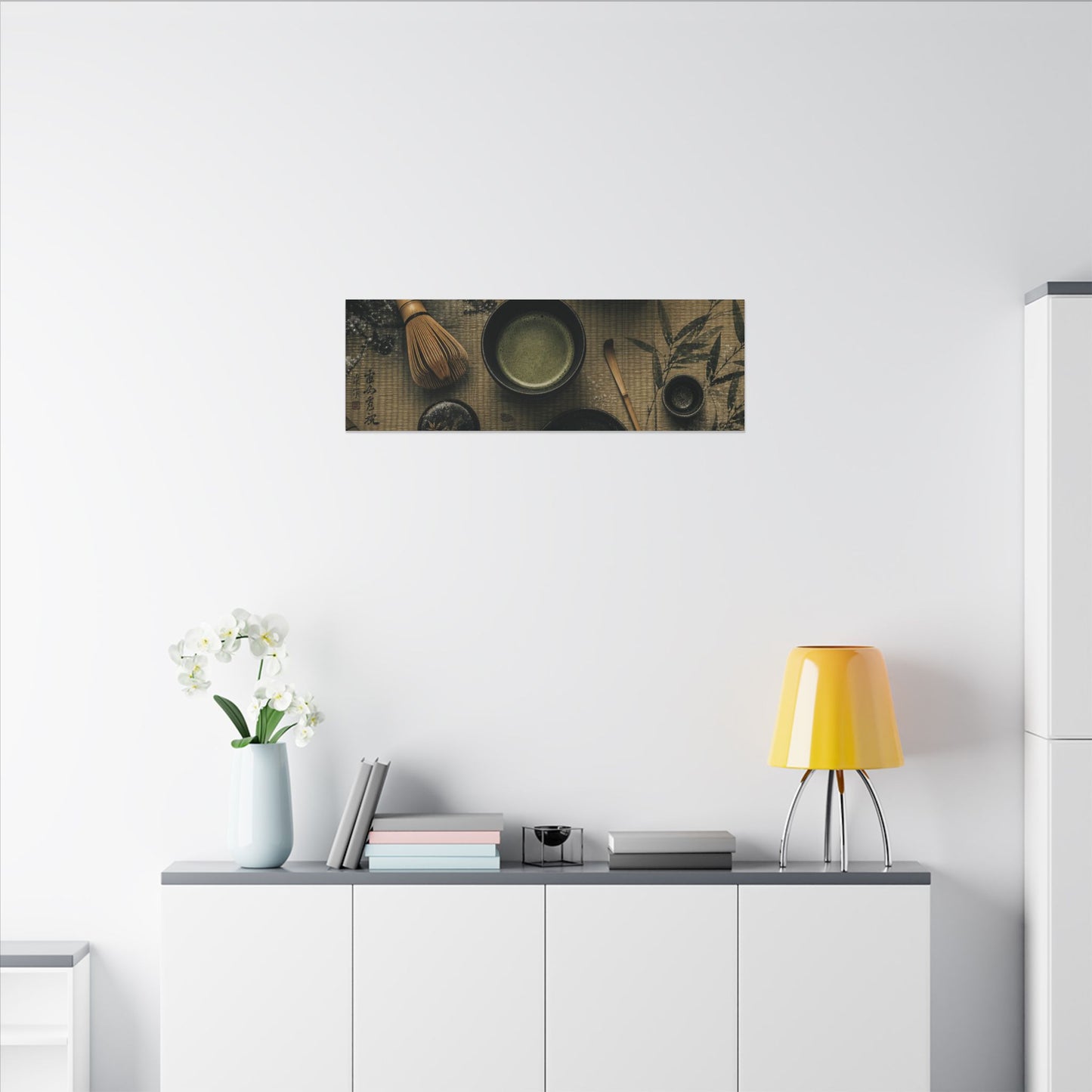 Tea Ceremony Canvas Art | Winter Zen Ukiyo E Inspired Art